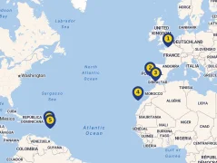 Mapa plavby